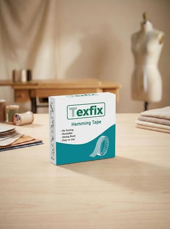 Texfix Tela 50 m / 20 m / 10m - 2 cm, Ütü Bandı, Amerikan Tela, Şerit Tela,Paça Bandı, Oeko-Tex Belgeli (50 m - 2 cm)