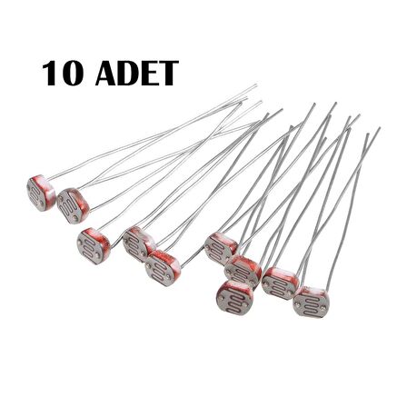 5mm Işık Sensörü (LDR) Foto Direnç (10 Adet)
