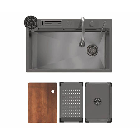 Ukinox NIAGARA NG 750 Titanyum Teknolojik Eviye Set 45x75 cm