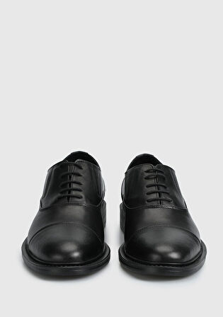 Siyah Deri Erkek Topuklu Ayakkabı