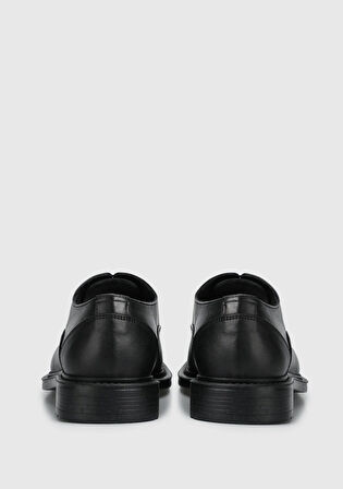 Siyah Deri Erkek Topuklu Ayakkabı