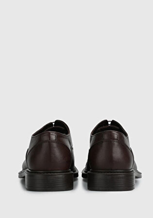 Kahve Deri Erkek Topuklu Ayakkabı