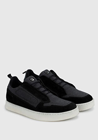 Siyah Deri Erkek Sneaker