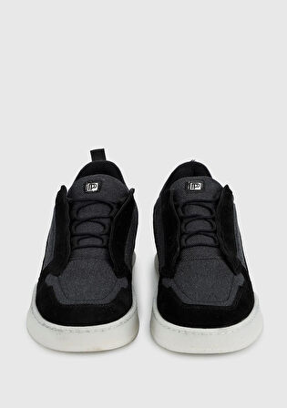 Siyah Deri Erkek Sneaker