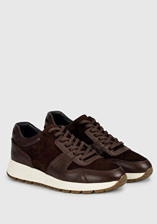 Kahve Deri Erkek Sneaker