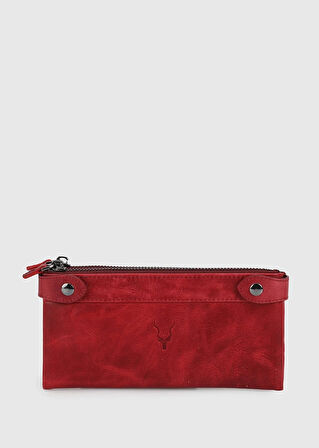 Bordo  Carrera CAR004 Bordo Hakiki Deri Cüzdan