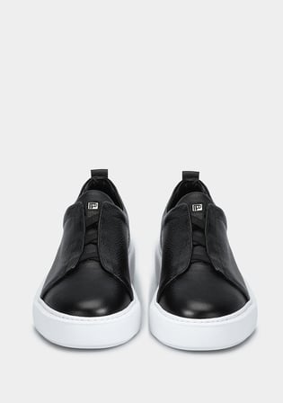 Siyah Deri Erkek Sneaker