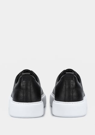 Siyah Deri Erkek Sneaker