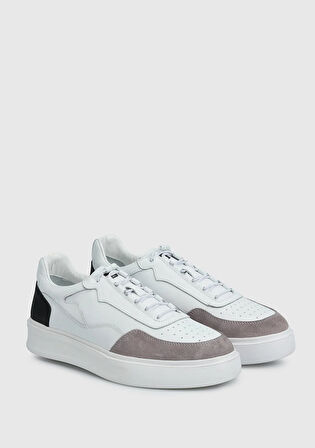 Beyaz Deri Erkek Sneaker