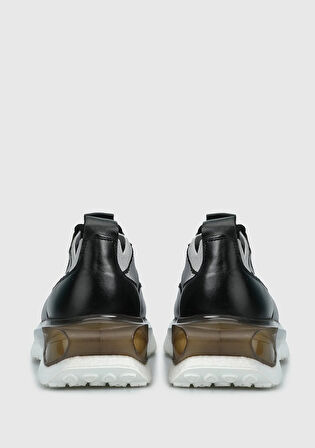 Gri Deri Erkek Sneaker
