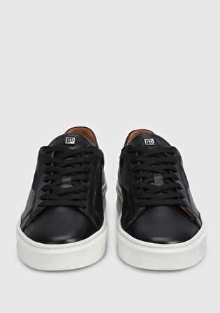 Siyah Deri Erkek Sneaker