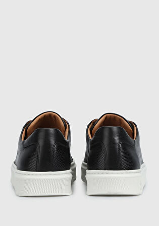 Siyah Deri Erkek Sneaker