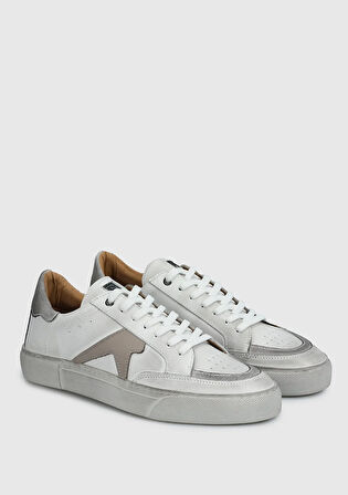 Beyaz Deri Erkek Sneaker