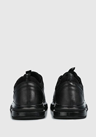 Siyah Deri Erkek Sneaker