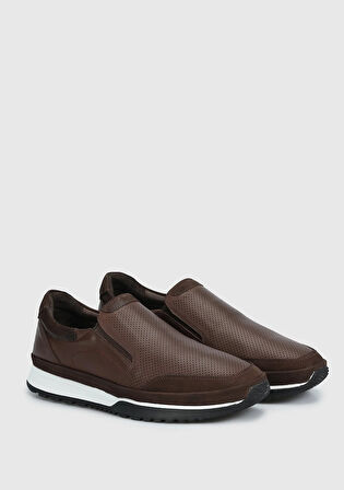Kahve Deri Erkek Sneaker