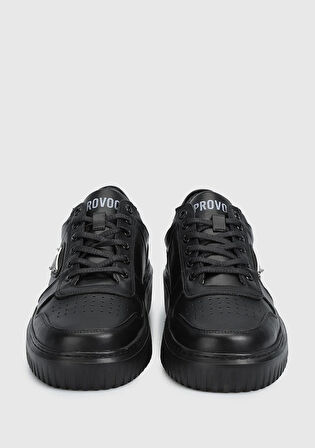 Siyah Deri Erkek Sneaker