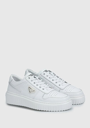 Beyaz Deri Erkek Sneaker