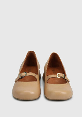 Vizon Deri Kadın Ayakkabı