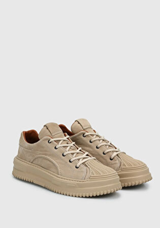 Bej Deri Erkek Ayakkabı