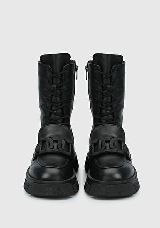 Siyah Deri Kadın Bot