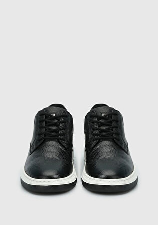 Siyah Deri Erkek Sneaker