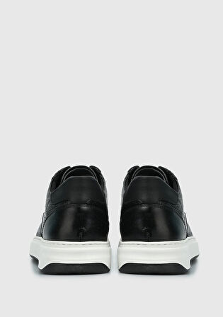 Siyah Deri Erkek Sneaker