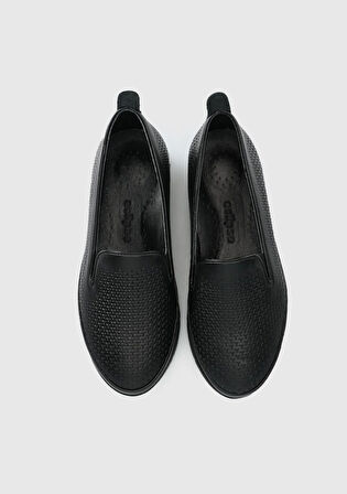 Siyah Deri Kadın Ayakkabı