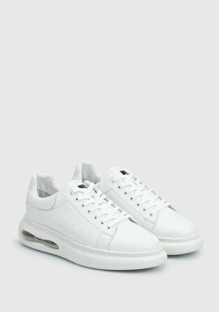 Beyaz Deri Erkek Sneaker