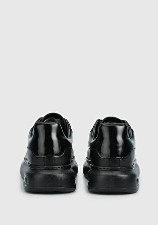 Siyah Deri Erkek Sneaker