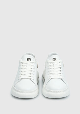 Beyaz Deri Kadın Sneaker
