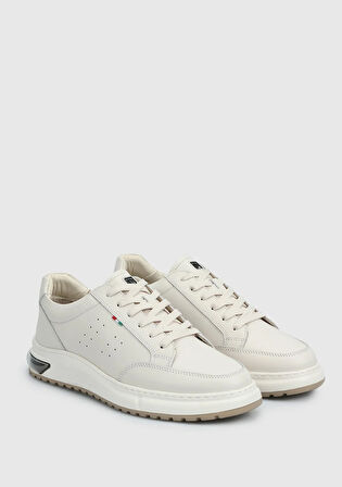 Beyaz Deri Erkek Sneaker