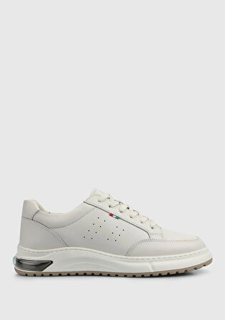 Beyaz Deri Erkek Sneaker