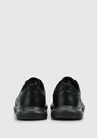 Siyah Deri Erkek Sneaker
