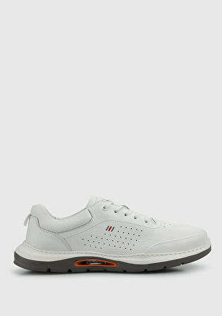 Beyaz Deri Erkek Sneaker