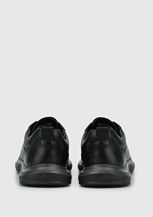 Siyah Deri Erkek Sneaker