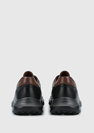 Siyah Deri Erkek Sneaker