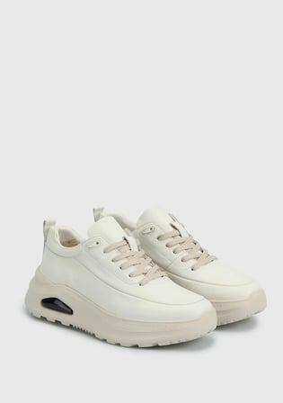 Beyaz Deri Erkek Sneaker