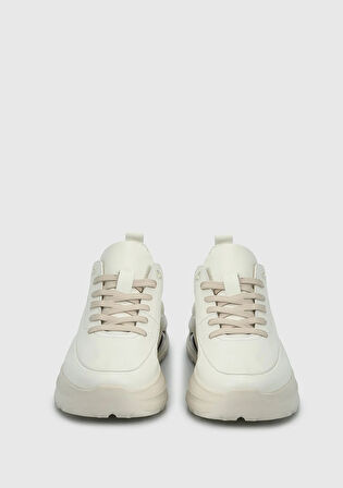 Beyaz Deri Erkek Sneaker