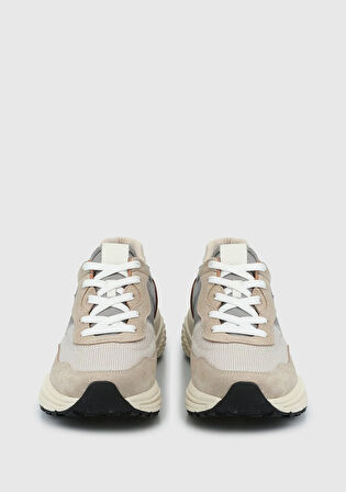 Bej Deri Erkek Sneaker