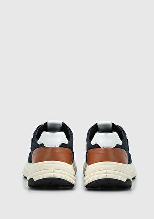 Lacivert Deri Erkek Sneaker