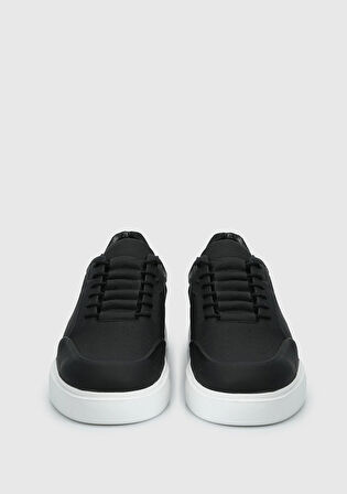 Siyah Deri Erkek Sneaker