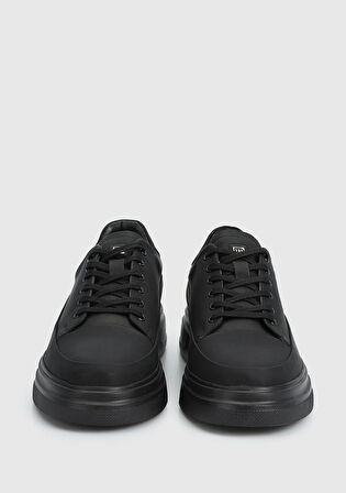 Siyah Deri Erkek Sneaker