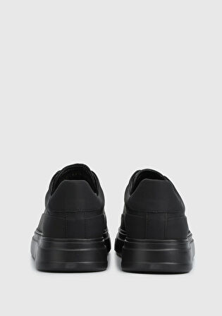 Siyah Deri Erkek Sneaker