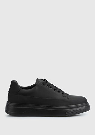 Siyah Deri Erkek Sneaker