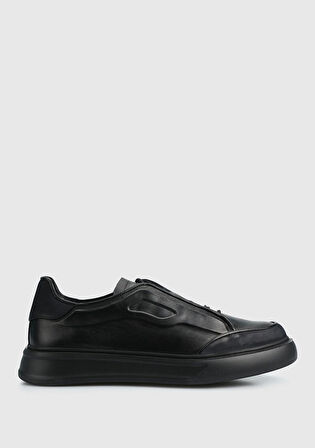 Siyah Deri Erkek Sneaker