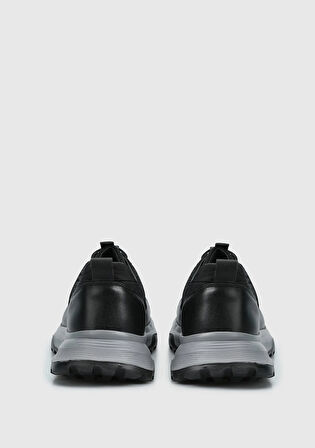 Siyah Deri Erkek Sneaker
