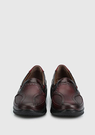 Bordo Deri Kadın Ayakkabı