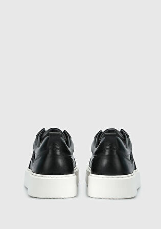 Siyah Deri Erkek Sneaker