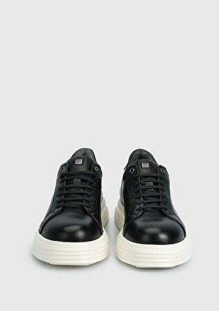 Siyah Deri Erkek Sneaker
