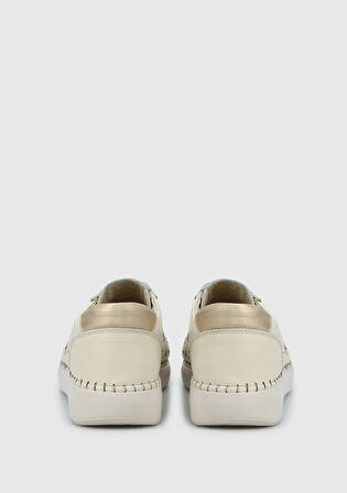 Bej Deri Kadın Ayakkabı